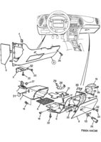 Car body, internal [Other interior equipment] Saab SAAB 9-3 (9400) Rear seat - Convertible, (1998-2003) , CV