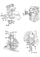 Moteur [Bloc moteur nu] Saab SAAB 9-3 (9400) Suspension du moteur, (1998-2002) , DIESEL