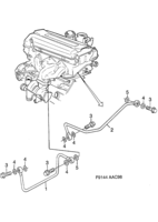 Motor [Sistema de enfriamiento] Saab SAAB 9-3 (9400) Tubo de refrigeración, (1998-2000) , TURBO,PETROL