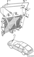 Engine [Cooling system] Saab SAAB 9-3 (9400) Oil cooler - Automatic transmission, (1998-2003) , PETROL, A