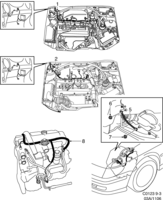 Eléctrico, generalidades [Conductos y fusibles] Saab SAAB 9-3 (9400) Motor, caja de cambios, (2000-2000)