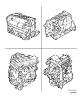 Engine [Short block] Saab SAAB 9-3 (9400) Short engine - Engine, (1998-2003)