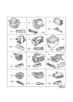 Eléctrico, cajas de contacto [Conductos y fusibles] Saab SAAB 9-3 (9400) Cajas de contacto, etc - 8 polos-10 polos, (1998-2000)