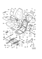Car body, internal [Other interior equipment] Saab SAAB 9-3 (9400) Seat - Manual, (1998-2003)