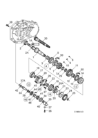 Transmission [Gear box, manual] Saab SAAB 9-3 (9400) Shafts, gears - Input shaft, (1998-2003) , M