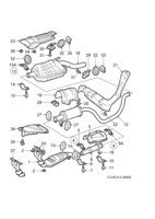 Engine [Inlet and exhaust system] Saab SAAB 9-3 (9400) Exhaust system, (1998-2000) , B204I,B234I
