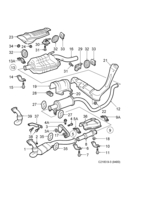 Engine [Inlet and exhaust system] Saab SAAB 9-3 (9400) Exhaust system, (1998-2003) , B204L,B204R,B204E,B235R,B205L,B205R,B205E
