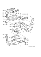 Engine [Inlet and exhaust system] Saab SAAB 9-3 (9400) Exhaust system, (1998-2002) , DIESEL