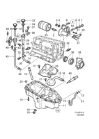 Engine [Lubrication system] Saab SAAB 9-3 (9400) Oil pan, oil filter, (1998-2003) , 4-CYL,PETROL