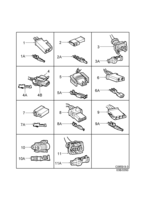 Electrical, connector [Wiring and fuses] Saab SAAB 9-3 (9400) Connector housing etc - 2-pin-3-pin, (2001-2003)