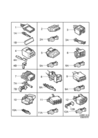 Electrical, connector [Wiring and fuses] Saab SAAB 9-3 (9400) Connector housing etc - 4-pin-8-pin, (2001-2003)