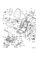 Car body, internal [Other interior equipment] Saab SAAB 9-3 (9400) Seat - Electrically adjustable, (1998-2003)