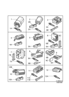 Eléctrico, cajas de contacto [Conductos y fusibles] Saab SAAB 9-3 (9400) Cajas de contacto, etc - 10 polos-22 polos, (2001-2003)