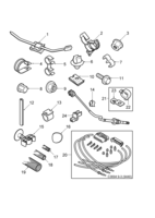 Système électrique, généralités [Conduites et fusibles] Saab SAAB 9-3 (9440) Bagues, vis, colliers, etc - colliers de serrage, etc, (2003-2012) , 4D,5D,CV