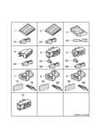 Electrical, connector [Wiring and fuses] Saab SAAB 9-3 (9440) Connector housing etc - 9-pin - 10-pin, (2003-2012)
