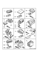 Eléctrico, cajas de contacto [Conductos y fusibles] Saab SAAB 9-3 (9440) Cajas de contacto, etc - 12 polos - 16 polos, (2003-2012)