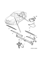 Electrical, general [Electric equipment, other] Saab SAAB 9-3 (9440) Windshield wiper, (2006-2012) , 4D,5D,CV