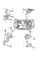 Engine [Short block] Saab SAAB 9-3 (9440) Engine suspension, (2003-2004) , D223L