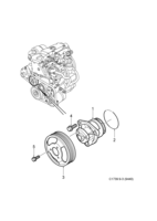 Engine [Cooling system] Saab SAAB 9-3 (9440) Coolant pump, (2003-2004) , D223L