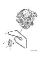 Engine [Short block] Saab SAAB 9-3 (9440) Belt tensioner, (2006-2012) , B284