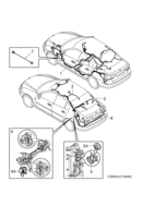 Système électrique, généralités [Conduites et fusibles] Saab SAAB 9-3 (9440) Compartiment - Toit et arrière, (2004-2005) , 4D,CV