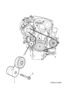 Engine [Short block] Saab SAAB 9-3 (9440) Belt tensioner, (2004-2009) , Z18XE