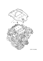 Engine [Engine bay cover] Saab SAAB 9-3 (9440) Engine bay cover, (2006-2012) , B284
