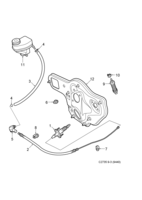 Transmission [Clutch control] Saab SAAB 9-3 (9440) Pedal, master cylinder, (2003-2012) , M