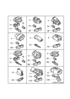 Eléctrico, cajas de contacto [Conductos y fusibles] Saab SAAB 9-3 (9440) Cajas de contacto, etc - 2 polos, (2003-2012)