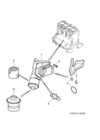 Engine [Lubrication system] Saab SAAB 9-3 (9440) Oil filter, (2005-2012) , Z19DT,Z19DTH,Z19DTR,A19DTR