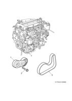 Motor [Cuerpo del motor] Saab SAAB 9-3 (9440) Tensor de correa, (2003-2011) , B207