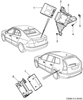Système électrique, généralités [Autre équipement électrique] Saab SAAB 9-3 (9440) Récepteur radio, syntoniseur, (2007-2012) , 4D,5D,CV