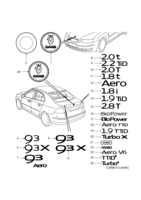 Car body, external [External details] Saab SAAB 9-3 (9440) Emblem, (2003-2012) , 4D,5D,CV