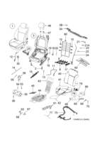 Car body, internal [Other interior equipment] Saab SAAB 9-3 (9440) Seat - Manual, (2004-2012) , CV