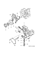 Engine [Lubrication system] Saab SAAB 9-3 (9440) Oil pump, (2003-2004) , D223L