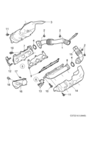 Engine [Inlet and exhaust system] Saab SAAB 9-3 (9440) Exhaust manifold, (2006-2012) , B284
