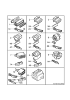 Eléctrico, cajas de contacto [Conductos y fusibles] Saab SAAB 9-3 (9440) Cajas de contacto, etc - 7 polos - 8 polos, (2003-2012)