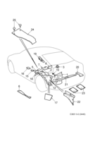 Car body, internal [Upholstery] Saab SAAB 9-3 (9440) Insulation - Rear, (2003-2012) , 4D,5D,CV