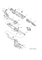 Engine [Inlet and exhaust system] Saab SAAB 9-5 (9600) Exhaust system, (2006-2010) , Z19DTH