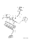Engine [Cooling system] Saab SAAB 9-5 (9600) Coolant pipe, (2006-2010) , Z19DTH
