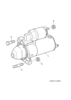 Eléctrico, generalidades [Motor de arranque] Saab SAAB 9-5 (9600) Motor de arranque, (1998-2010) , B205,B235