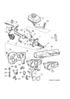 Transmission [Clutch control] Saab SAAB 9-5 (9600) Pedal, master cylinder, (2002-2010) , M