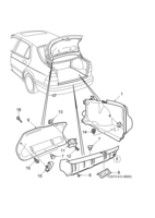 Car body, internal [Upholstery] Saab SAAB 9-5 (9600) Luggage compartment, (1998-2010) , 4D