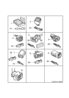 Electrical, connector [Wiring and fuses] Saab SAAB 9-5 (9600) Connector housing etc - 9-pin - 11-pin, (2002-2010)