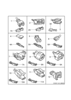 Electrical, connector [Wiring and fuses] Saab SAAB 9-5 (9600) Connector housing etc - 2-pole, (2002-2010)