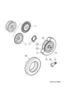 Suspension system [Wheel] Saab SAAB 9-5 (9600) Wheel - Tire, (1998-2010)