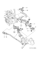 Transmission [Gear box control, manual] Saab SAAB 9-5 (9600) Gear rod, (1998-2010) , M