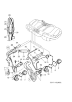 Motor [Sistema de combustible] Saab SAAB 9-5 (9600) Tubo de llenado, (1998-2005) , B205,B235,B308