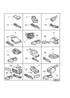 Electrical, connector [Wiring and fuses] Saab SAAB 9-5 (9600) Connector housing etc - 2-pin-4-pin, (2001-2001)