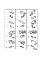 Electrical, connector [Wiring and fuses] Saab SAAB 9-5 (9600) Connector housing etc - 1-pin-2-pin, (2000-2000)